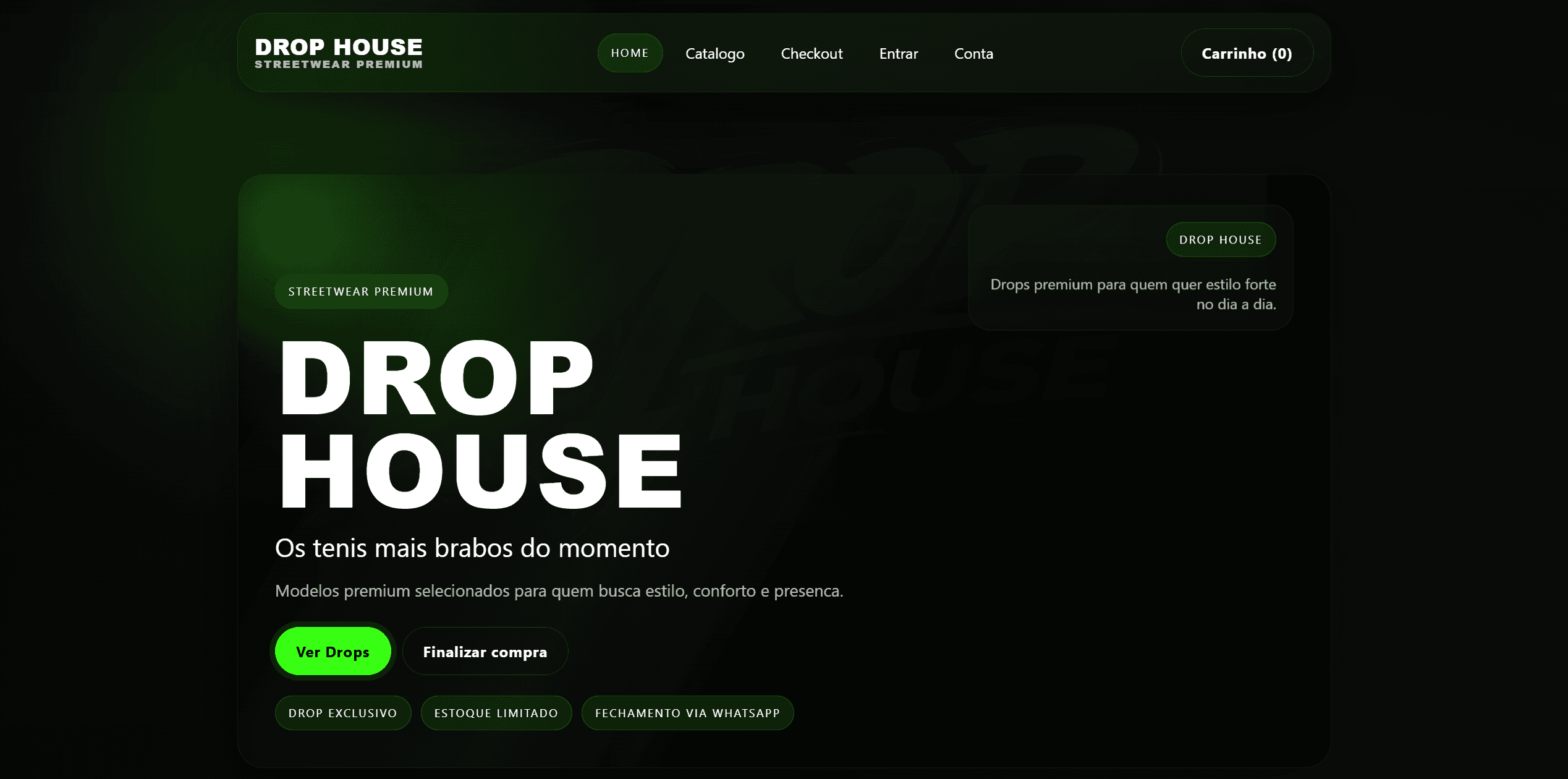 Capa do projeto DropHouse